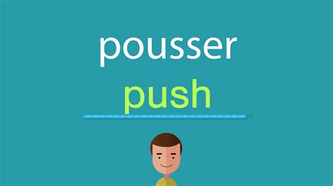 pousser en anglais